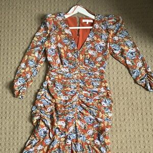 Vibrant Floral Long Sleeve Dress